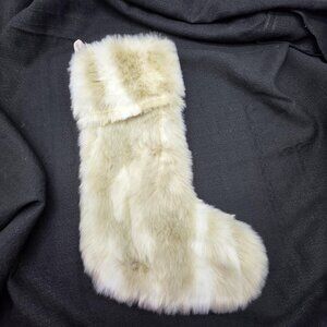 Berkshire Blanket Faux Fur Christmas Stocking Holiday Decor Plush 18" Soft Gift